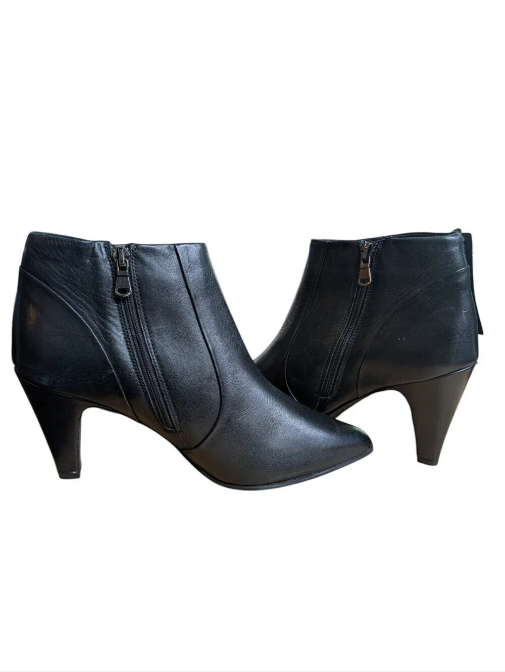 Fabianelli Italy Leather Pointed Toe Ankle Booties Heeled Boots EU 39/US 8.5